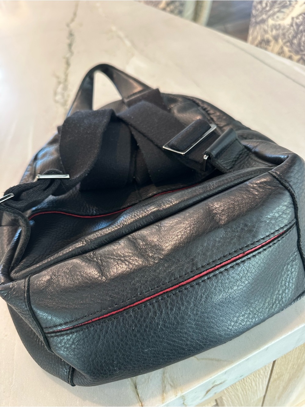 Hammitt Black Pebbled Leather Shane Backpack with Chrome Details - Picture 2 of 5